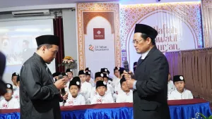 Sambutan PJ Qiraati sekaligus Serah Terima Pelepasan Ananda dari program Qiraati ke program Tahsin kepada PJ Tahfiz.